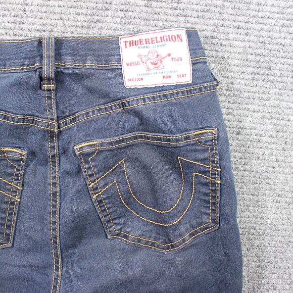 True Religion Charlie High Rise Flare Jeans Womens 27 Blue Stretch - Picture 8 of 12